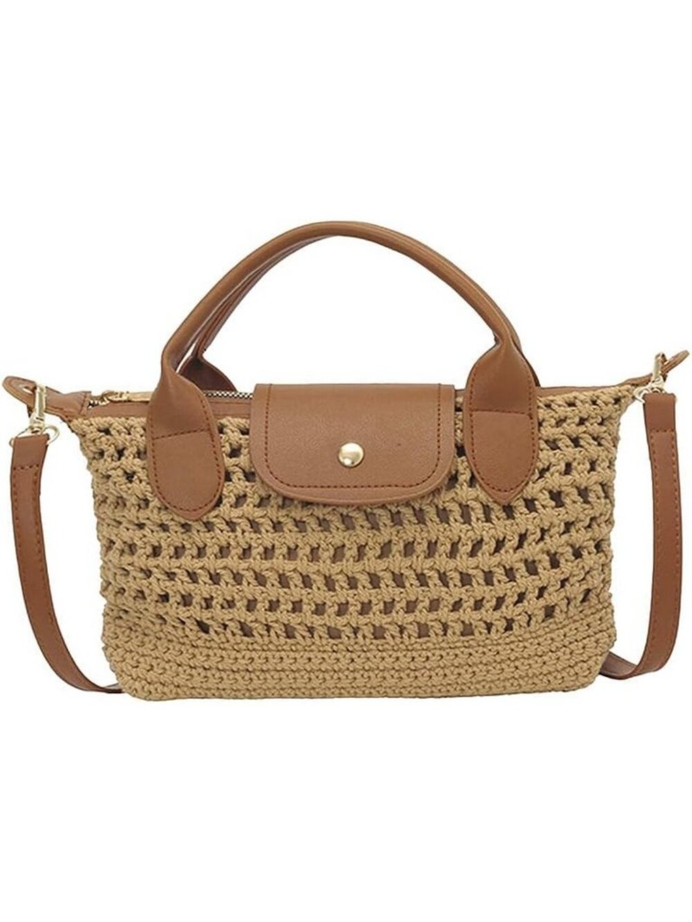 Stylish Mini Crochet Crossbody Bag for Women - Summer Beach Woven Tote Purse